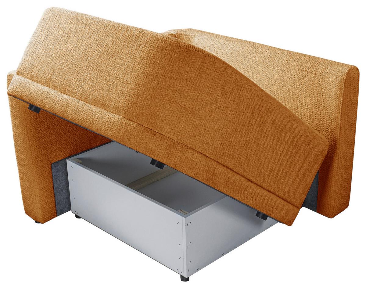 Sofa Zuri Senfgelb/rot, B:110cm - Rot/Senfgelb, Trend, Textil (110/75/115cm) - Livetastic