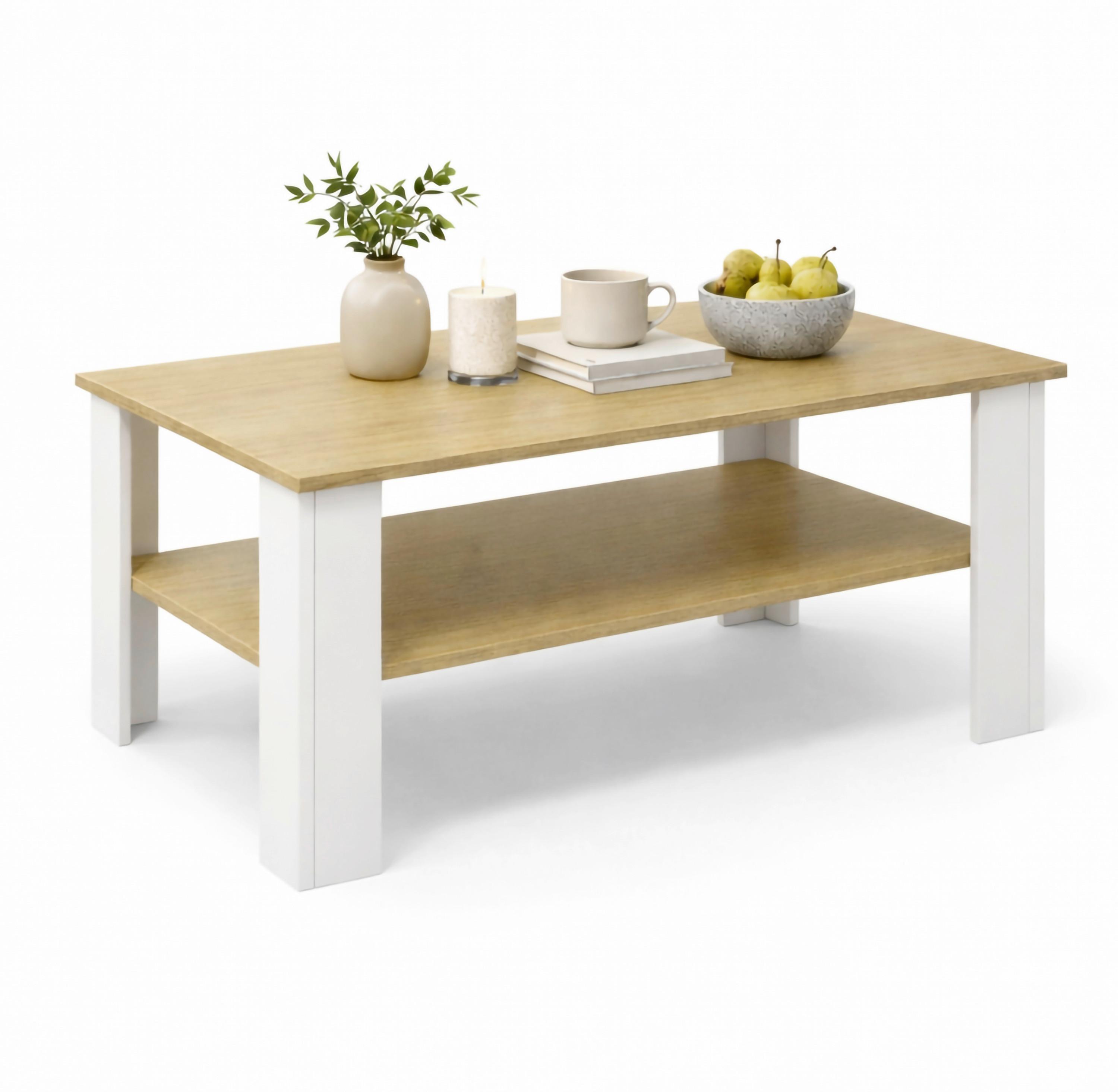 KONFERENČNÝ STOLÍK DISALO - biela/dub medový, Design, kompozitné drevo (100/55/44cm) - Livetastic