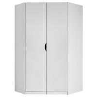 ROHOVÁ ŠATNÍ SKŘÍŇ WHITE - bílá, kompozitní dřevo (117/197/104cm)