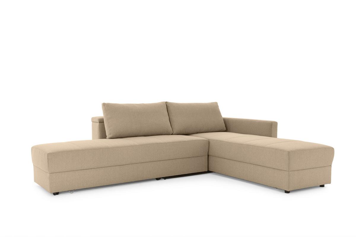 Ecksofa Looks IIi - Beige/Schwarz, Design, Textil (229/287cm) - LOOKS by W.Joop