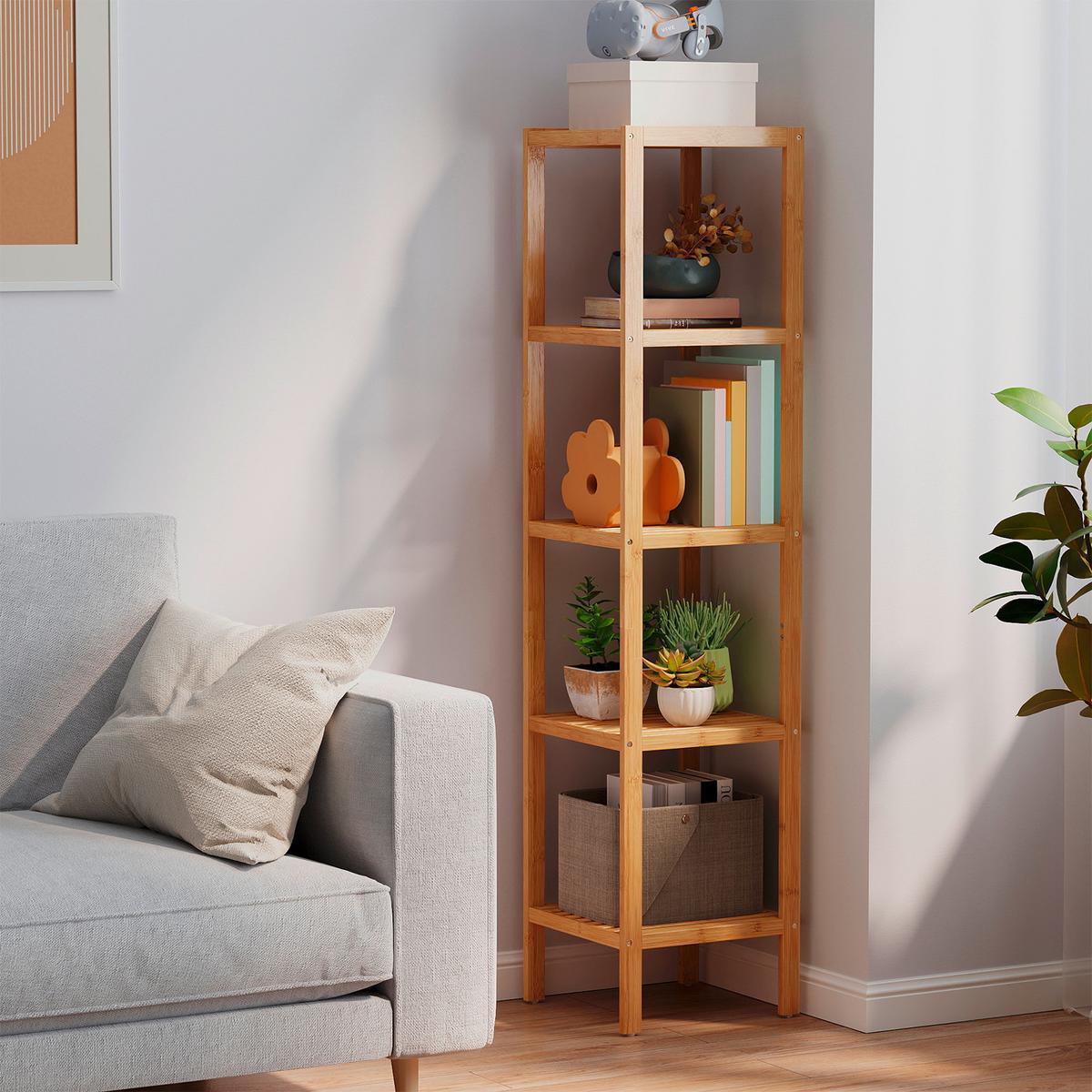 Badezimmerregal Naturfarben B: 33 cm - Naturfarben, Basics, Holz (33/146/33cm)