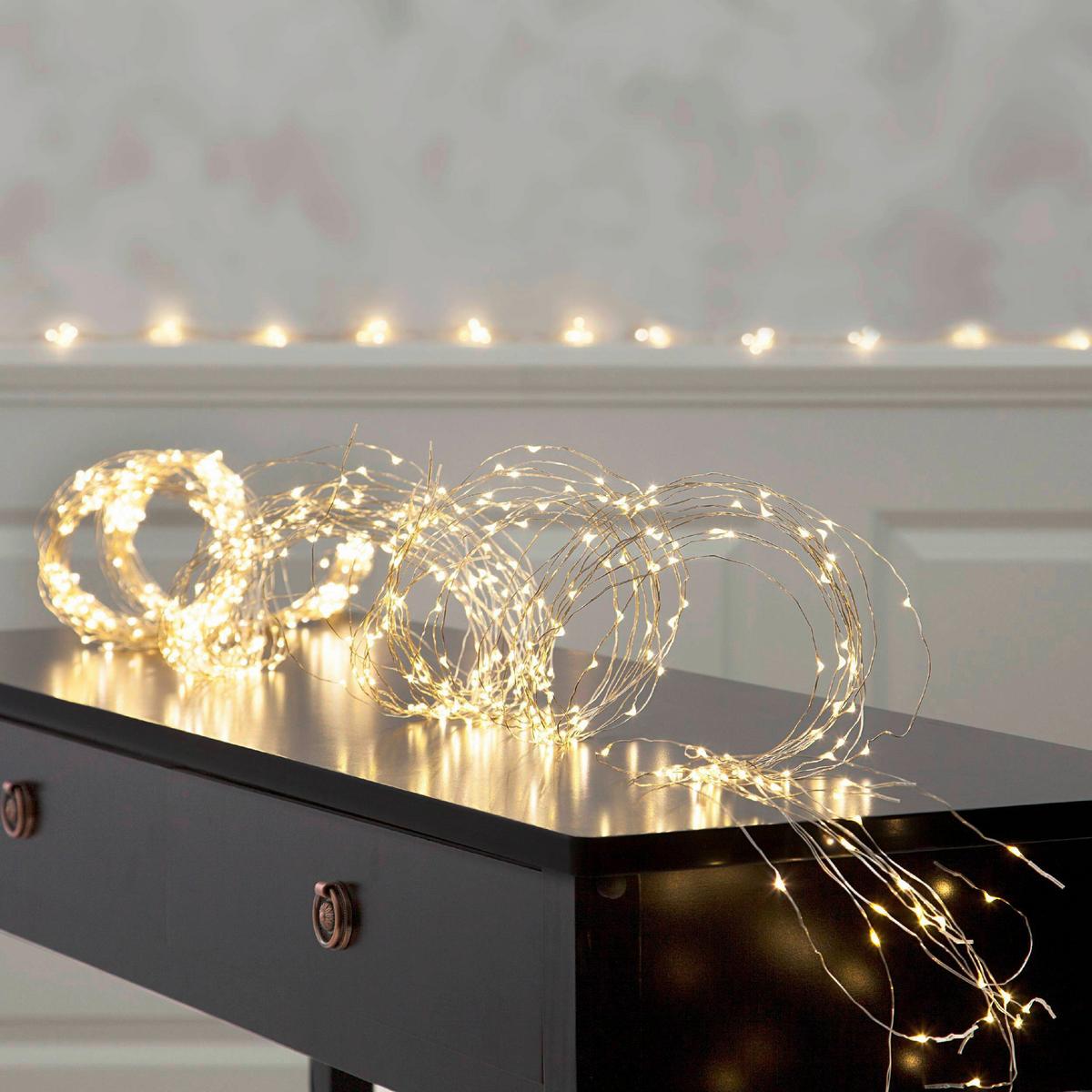 Lichterkette 411325 Led-Lichterkette - Transparent/Silberfarben, Basics, Kunststoff/Metall (300cm) - Eglo