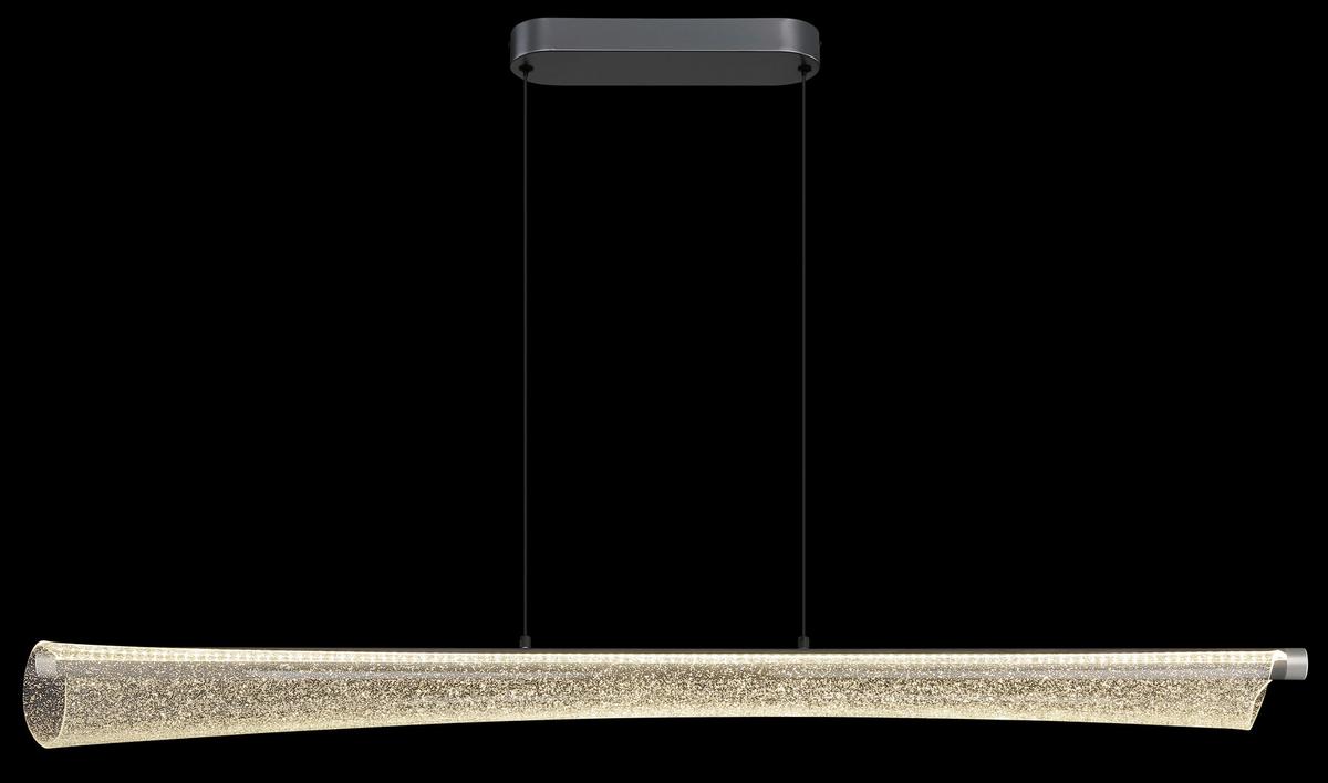 ZÁVESNÉ LED SVIETIDLO MALINDA - číra/čierna, Design, kov/plast (121/13,5/120cm) - Globo
