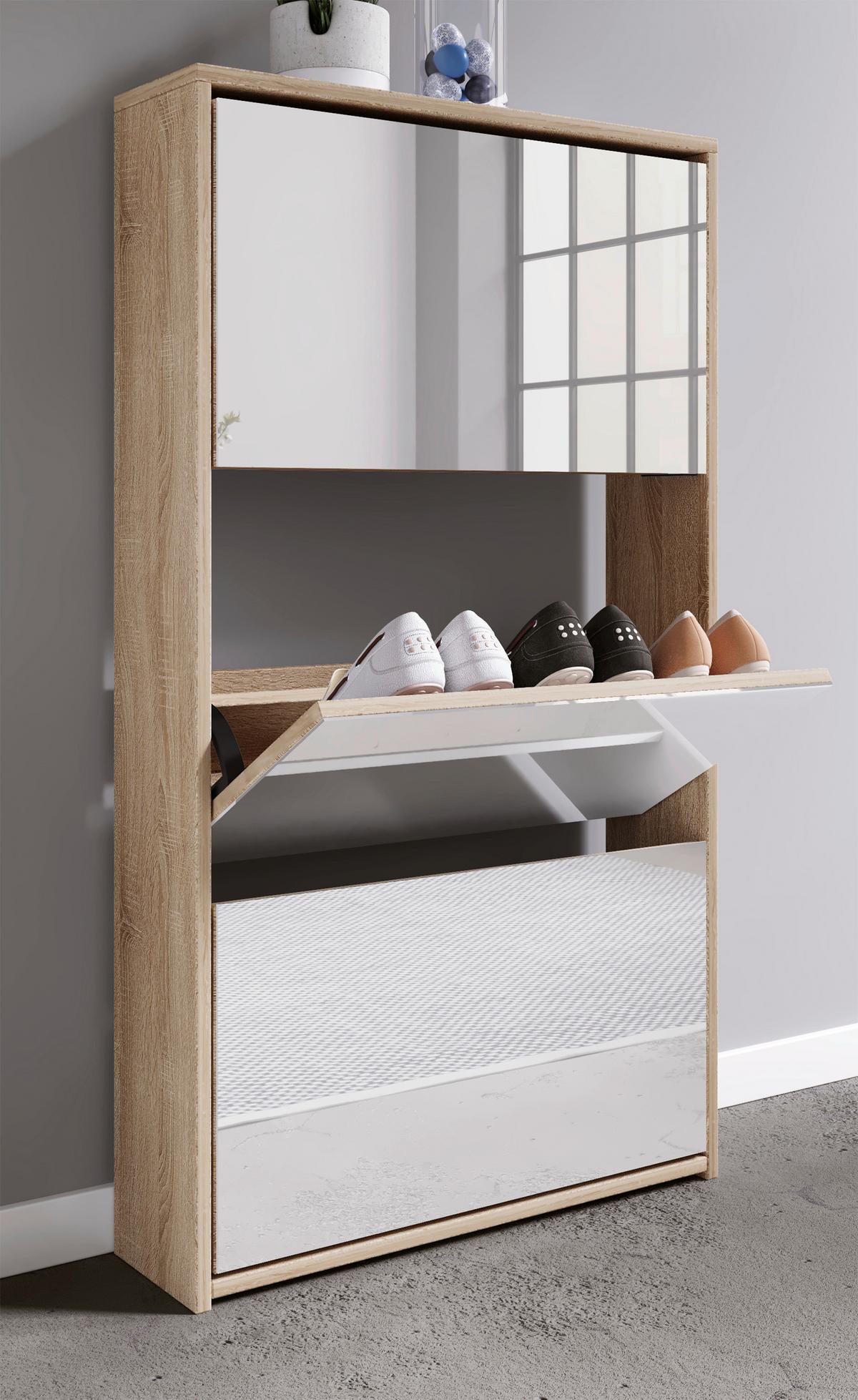 Schuhschrank Stido Xl Honigeiche Dekor B: 63 Cm - Honigeiche, KONVENTIONELL, Holzwerkstoff (63/111,6/17cm) - MID.YOU