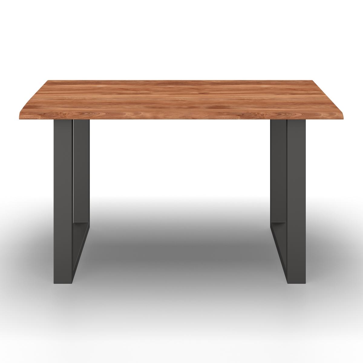 Jídelní stůl Malmo, 140x80cm - černá/barvy akácie, Moderní, kov/dřevo (140/80/76cm) - Bessagi Home