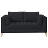 2-sitzer-sofa Doti Anthrazit - Schwarz/Naturfarben, Design, Textil (110/95/85cm) - MID.YOU