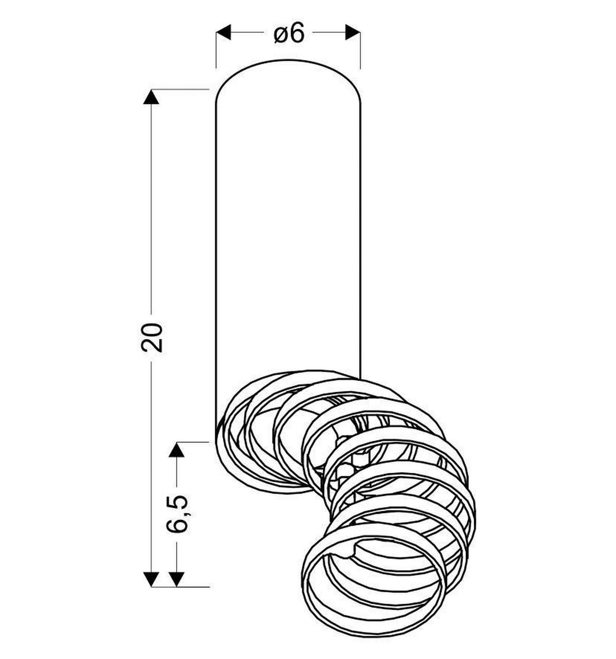 Deckenleuchte 228756 Tube - Weiß, Design, Metall (6/6/30cm)