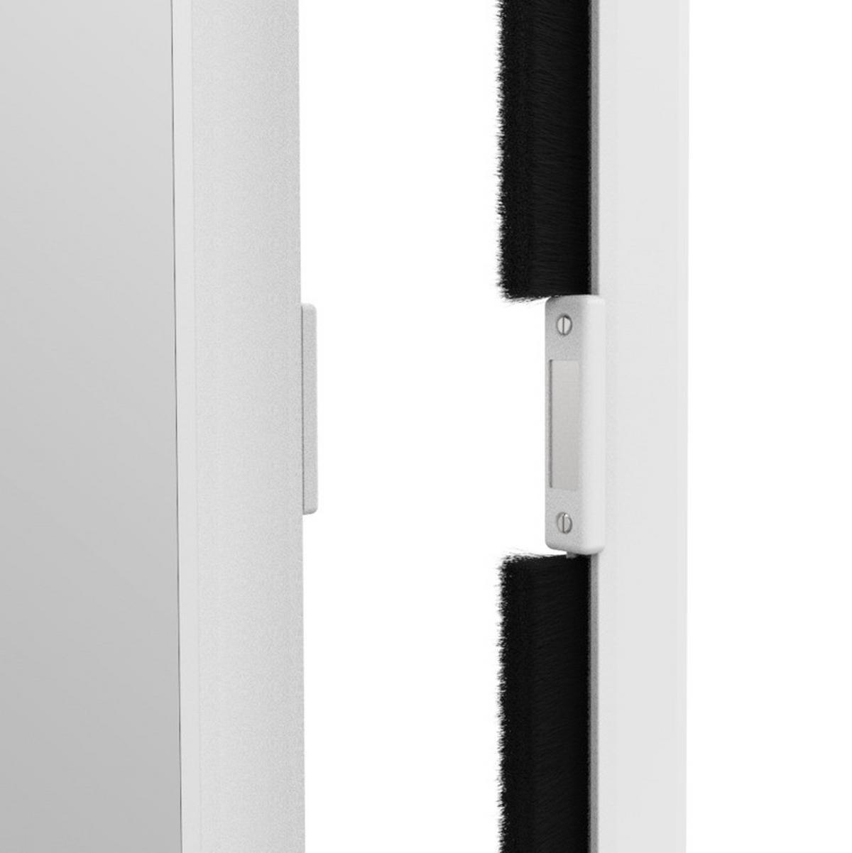 Fliegengitter Tür 100x200 Cm Weiß - Weiß, Basics, Metall (100/210cm)