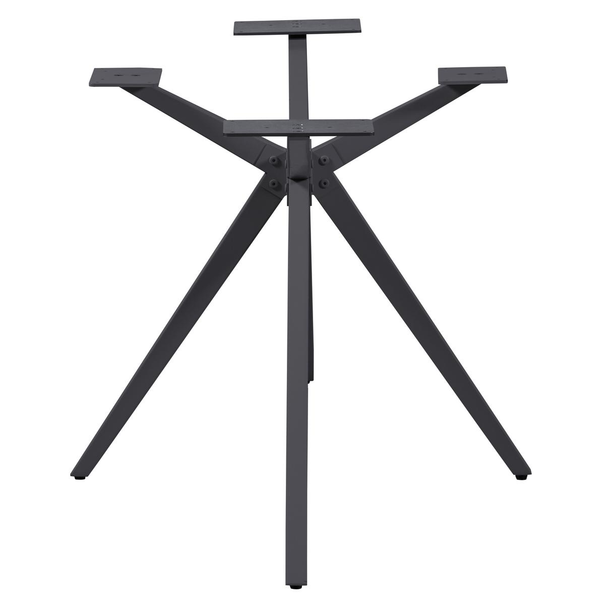 TISCHGESTELL Tablo Schwarz B: 170cm - Schwarz, MODERN, Metall (170/72/80cm) - Livetastic