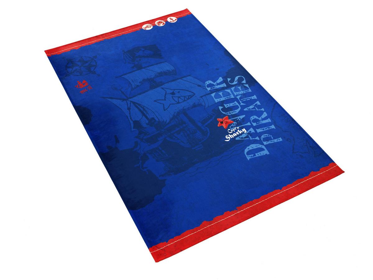 Kinderteppich Pirat Blau/rot 100x160 Cm - Blau/Rot, Trend, Textil (100/160cm)