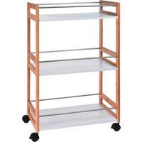 Küchenregal Bambus Mit Rollen B: 51 Cm Braun - Braun, Basics, Holz (51/80/30cm)