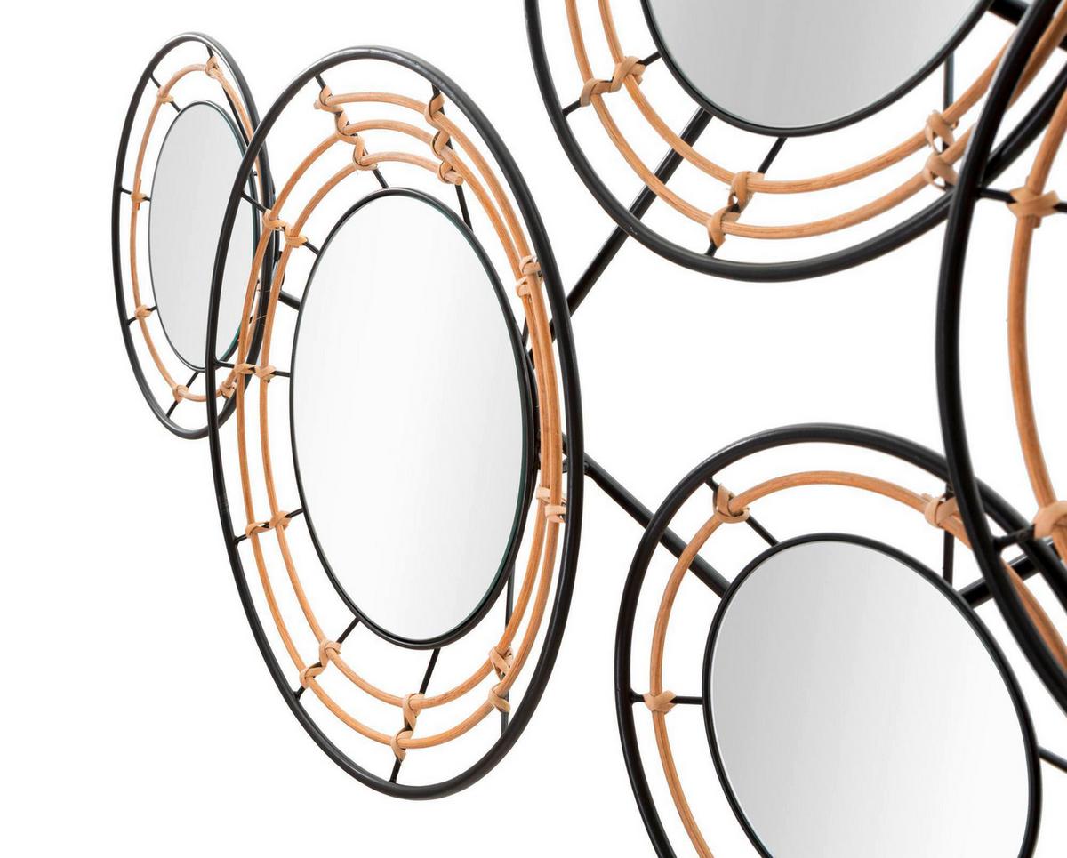 Wanddeko Mirrors Goldfarben, Schwarz B: 111 Cm - Goldfarben/Schwarz, Basics, Glas/Metall (111/59/9.5cm)