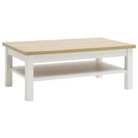 Couchtisch Brixen Weiß/Eichefarben - Eichefarben/Weiß, Design, Holzwerkstoff (114/70/46cm) - Livetastic