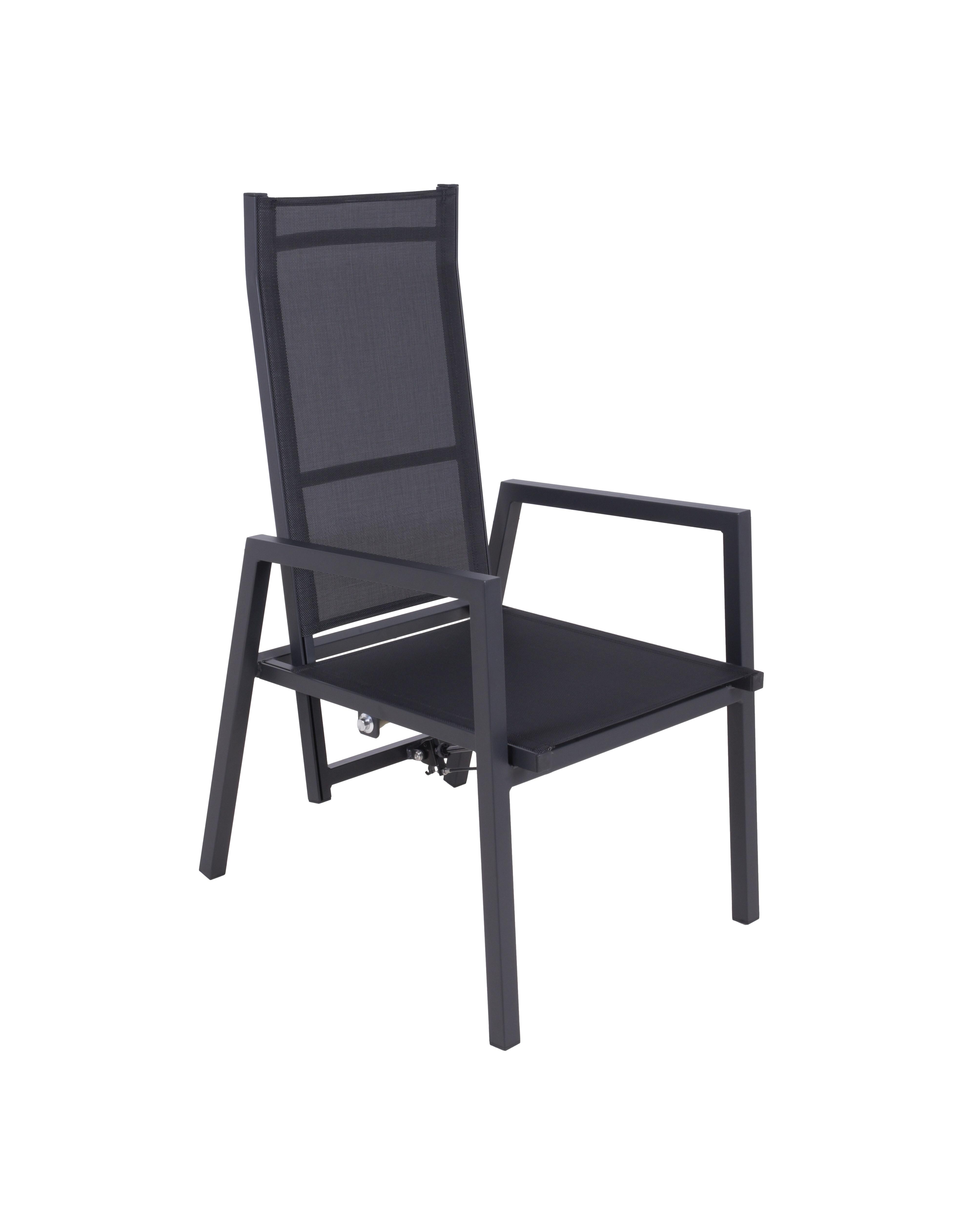 Gartenstuhl Sintra - Schwarz/Grau, Basics, Kunststoff/Textil (55/103/65cm) - Gardenson