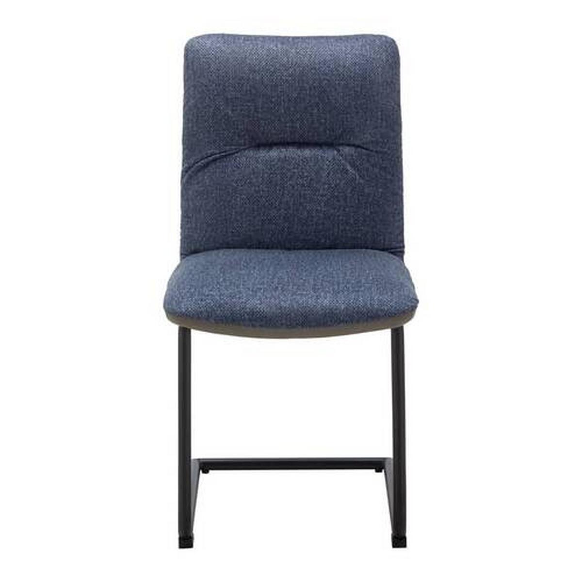 Židle SARAH šedá/modrá - šedá/modrá, Moderní, kov/dřevo (49/88/59cm) - Bessagi Home