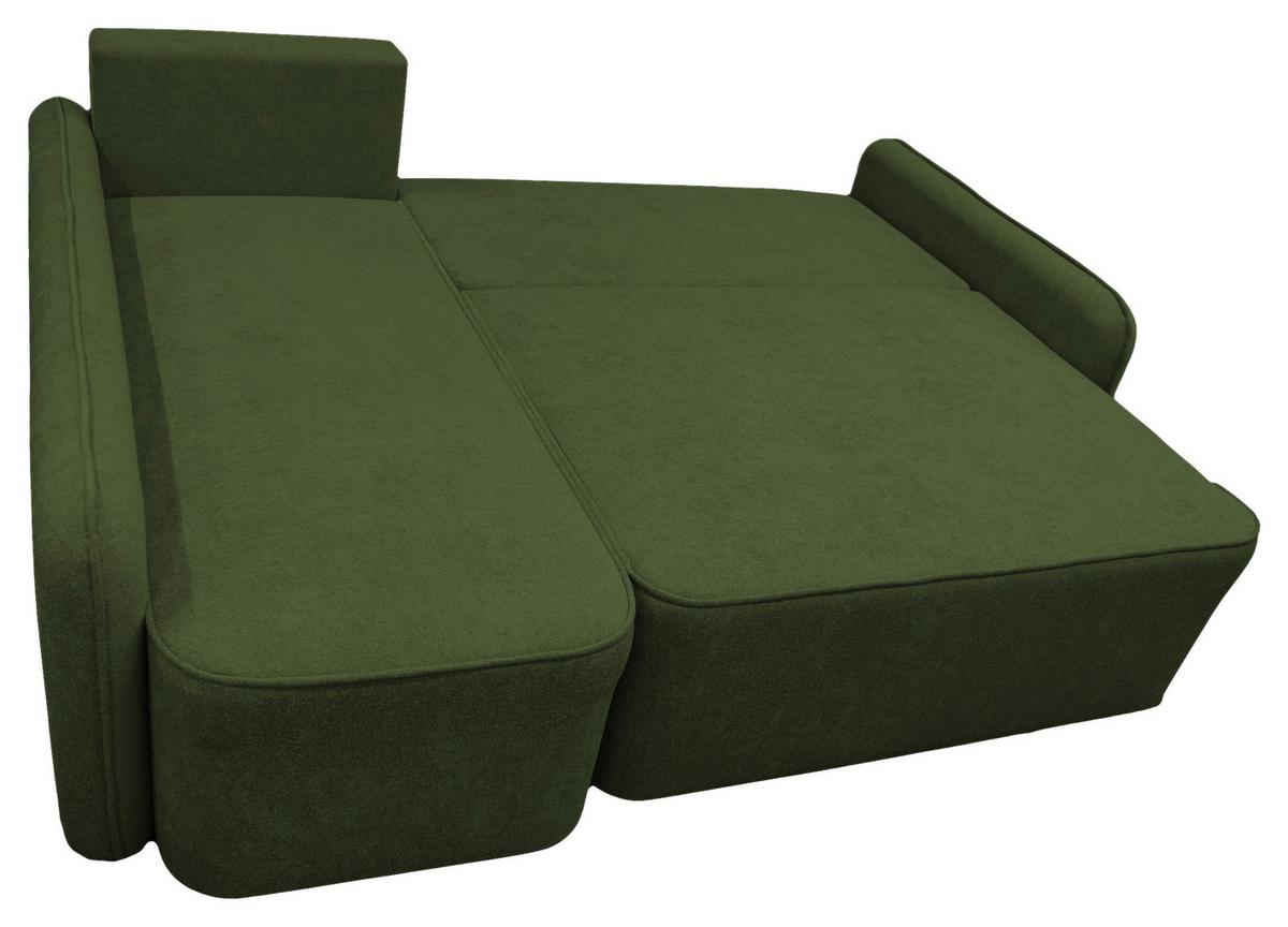 Ecksofa Fancy Grün 143x209 cm - Schwarz/Grün, Design, Textil (143/209cm) - MID.YOU
