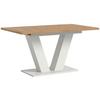 Ausziehtisch Marlon 150 Az Artisan Dekor/Weiß B:150-190cm - Weiß/Eiche Artisan, Trend, Holzwerkstoff (150-190/90/76cm)
