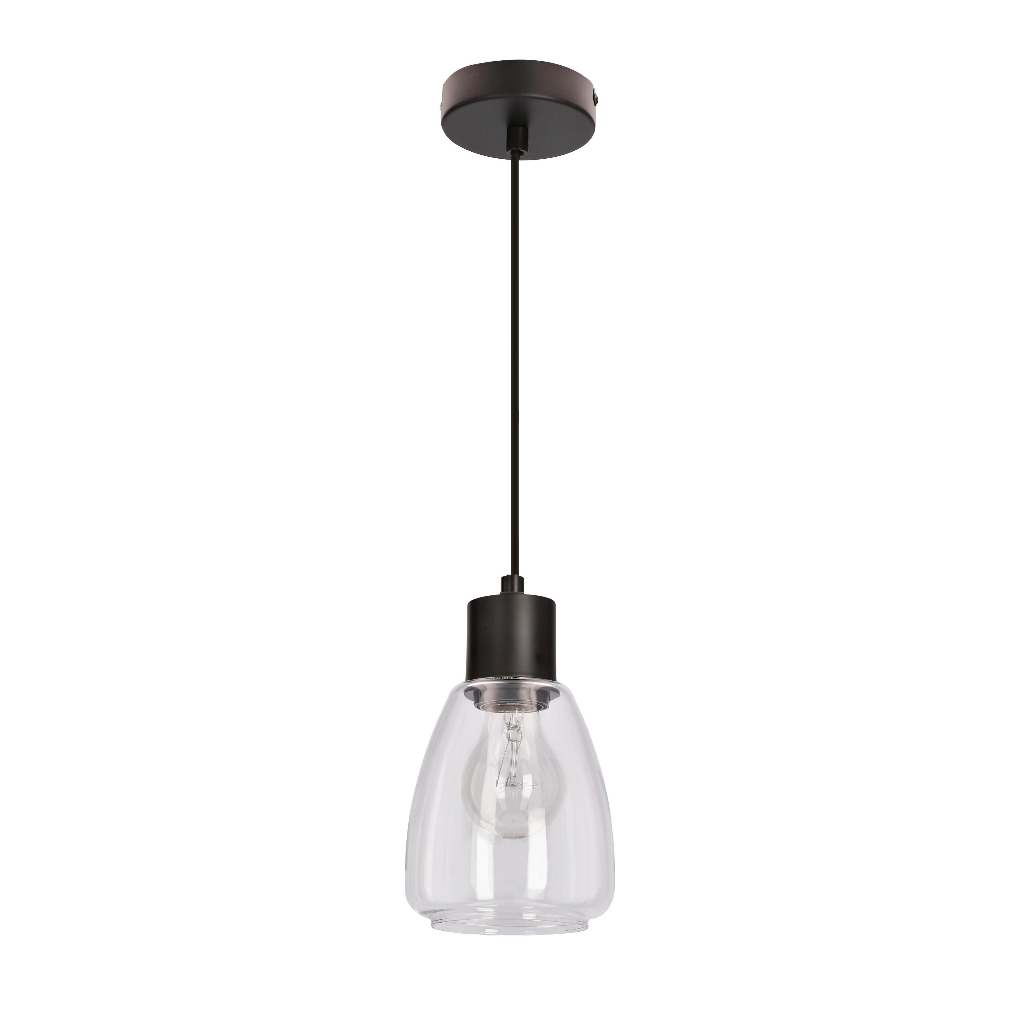 Pendelleuchte 31-35066 Moldo - Transparent/Schwarz, KONVENTIONELL, Metall (12/12/120cm)