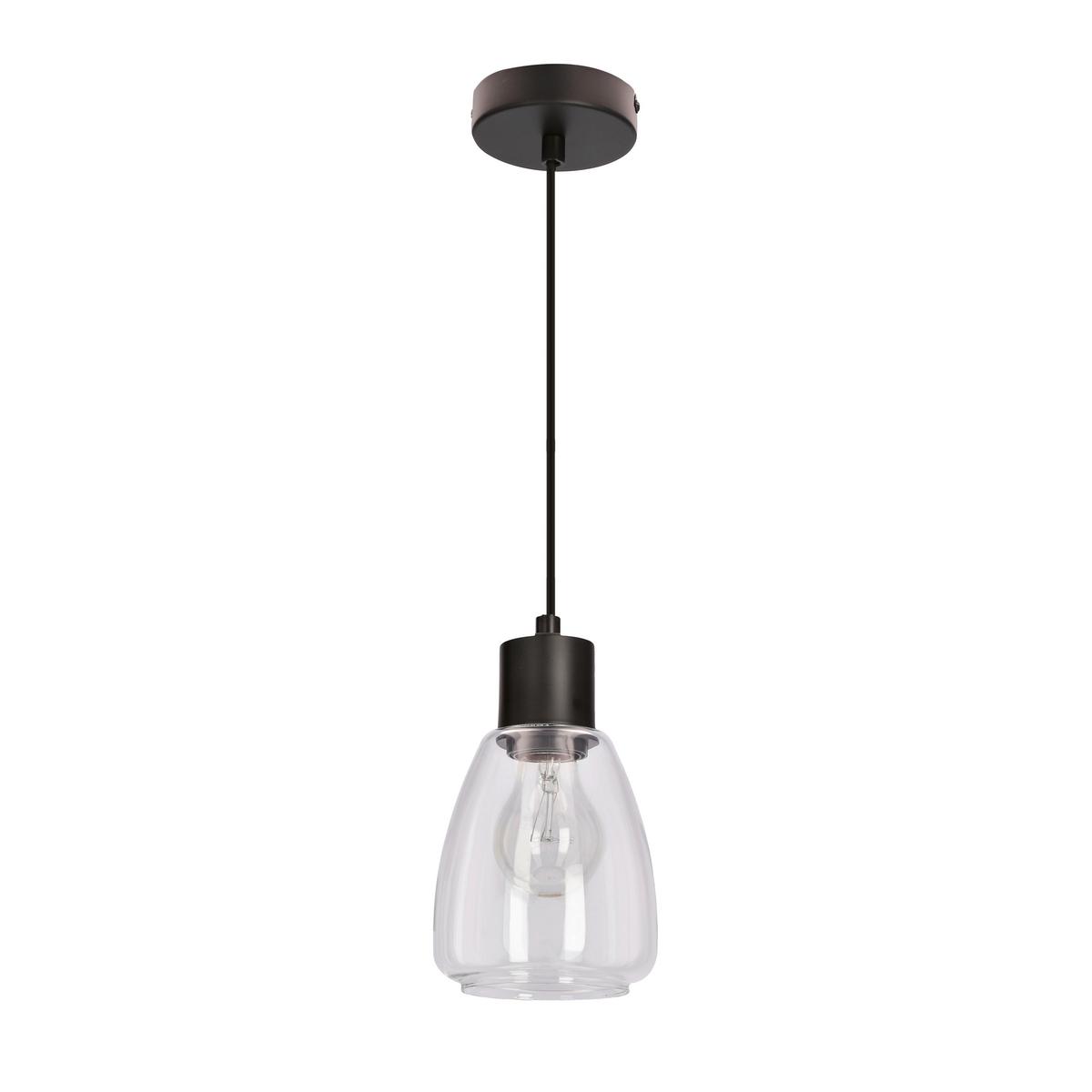 Pendelleuchte 31-35066 Moldo - Transparent/Schwarz, KONVENTIONELL, Metall (12/12/120cm)