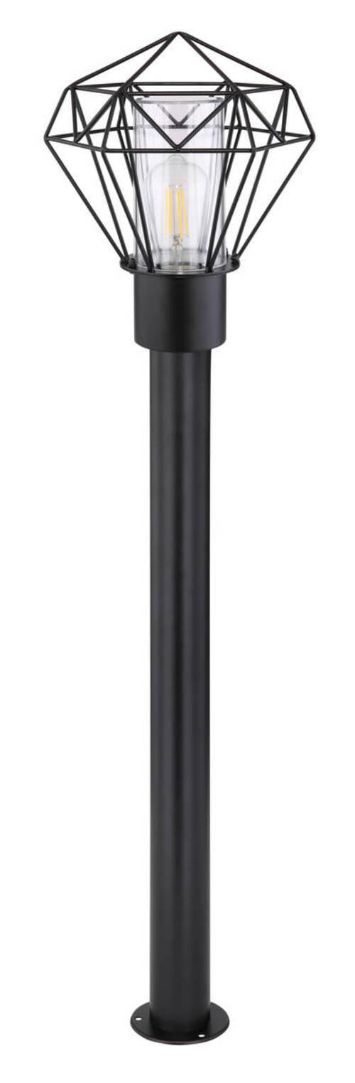 Vonkajšie Svietidlo Horace Čierna Max. 15 Watt - číra/čierna, Basics, kov/plast (22,5/25,5/100cm)