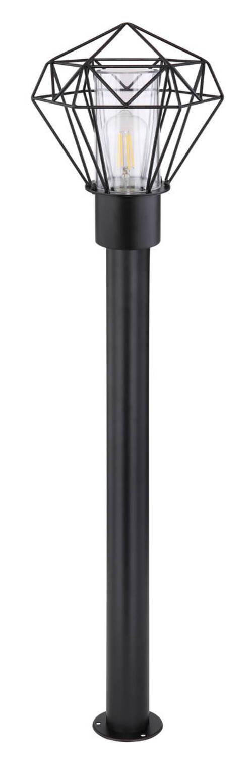 Vonkajšie svietidlo Horace čierna max. 15 Watt - číra/čierna, Basics, kov/plast (22,5/25,5/100cm)