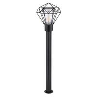 Außenleuchte Horace 15 Watt Edelstahl - Klar/Schwarz, Basics, Kunststoff/Metall (22,5/25,5/100cm) - Globo