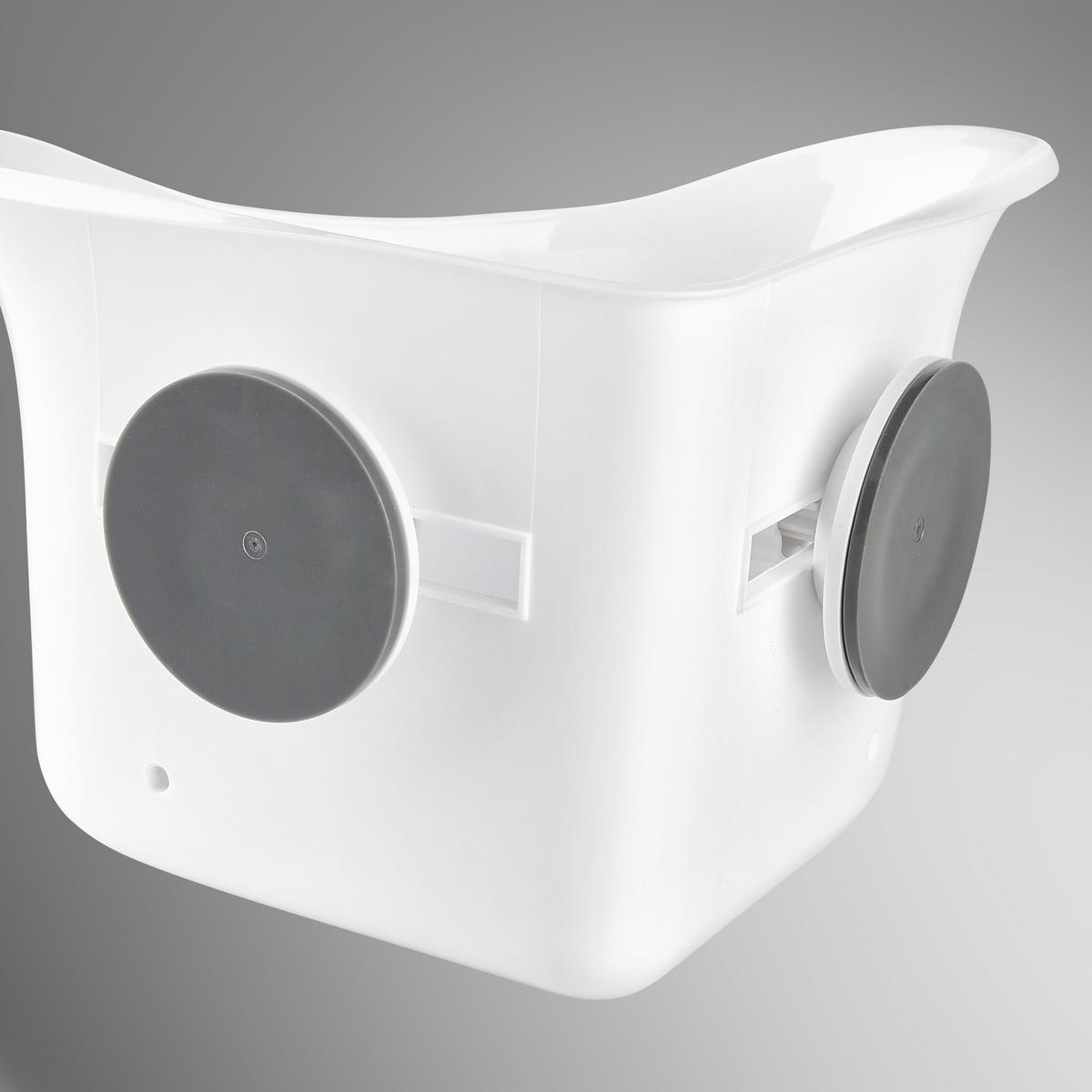 SPRCHOVÝ KOŠ EASY - CORNER - bílá, Moderní, plast (24,8/20/14,35cm) - Premium Living
