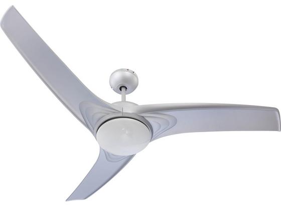 Deckenventilator Fara - Silberfarben/Opal, KONVENTIONELL, Glas/Kunststoff (132/46cm) Deckenventilator Fara - Silberfarben/Opal, KONVENTIONELL, Glas/Kunststoff (132/46cm)