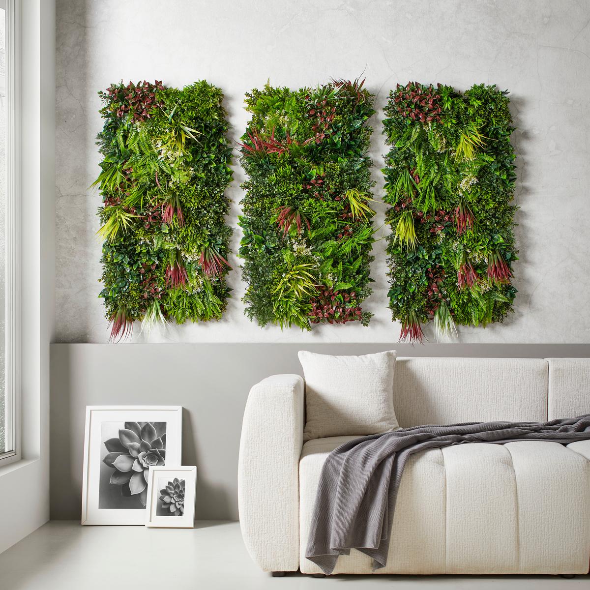Umělá rostlina FARNMATTE, 50/100 cm - zelená/fialová, Moderní, plast (50/100cm) - Mömax