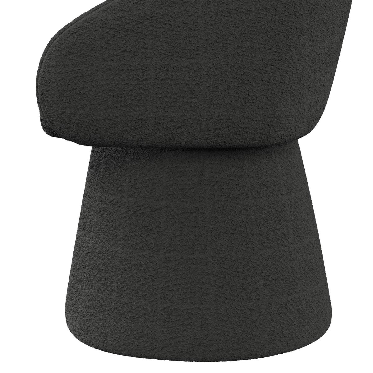 STOLIČKA S PODRÚČKAMI MAIA - čierna, Modern, kov/textil (60/84,5/59cm) - Bessagi Home