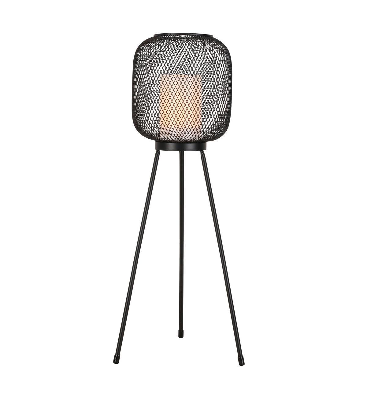 Stolní svítidlo Upu, P/V:23/58cm, černá - bílá/černá, Romantický / Rustikální, kov/plast (23/58cm) - Modern Living