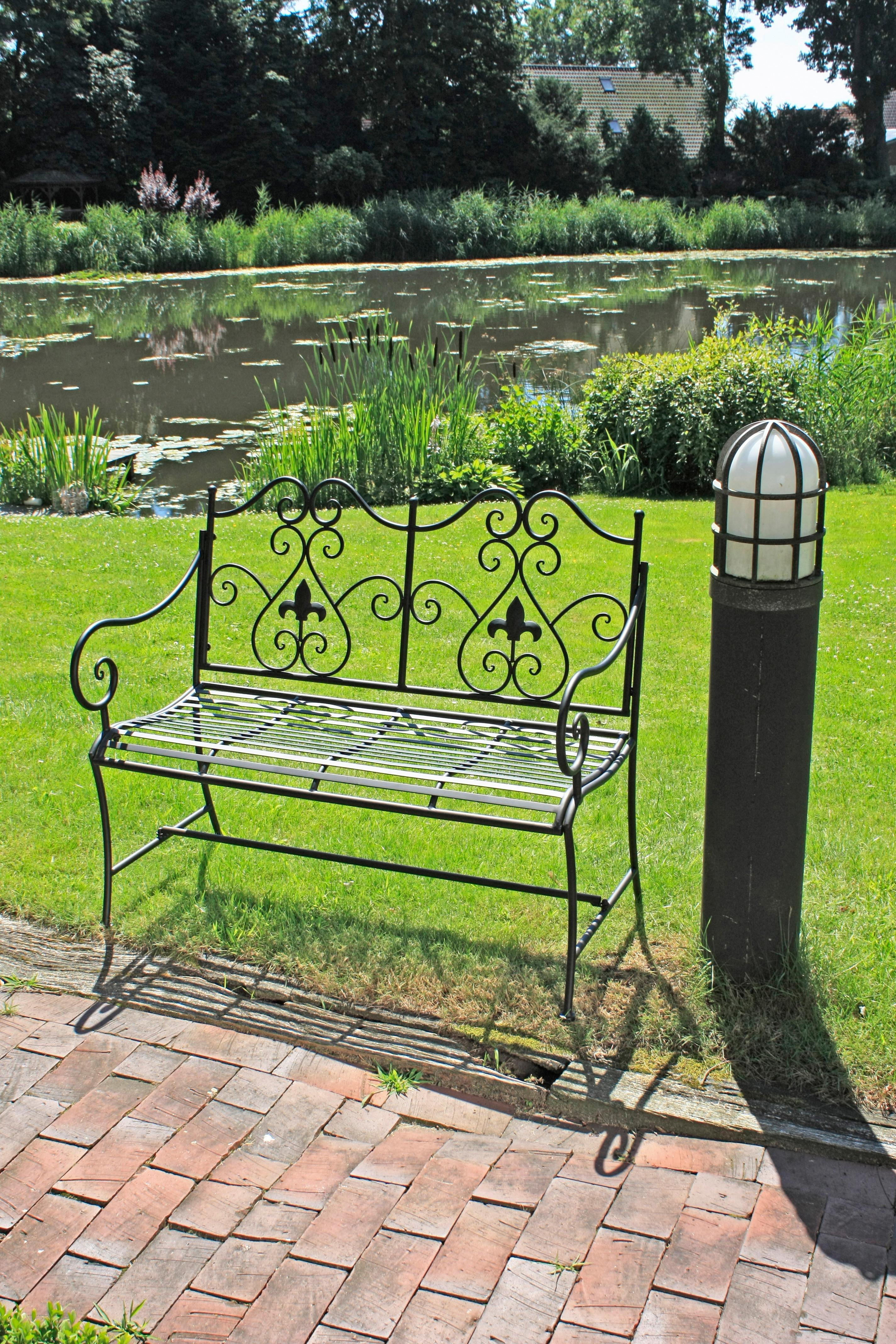 Gartenbank Stahl 2-Sitzer Lanzarote mit Rückenlehne - Rostfarben, MODERN, Metall (105/90/56cm)