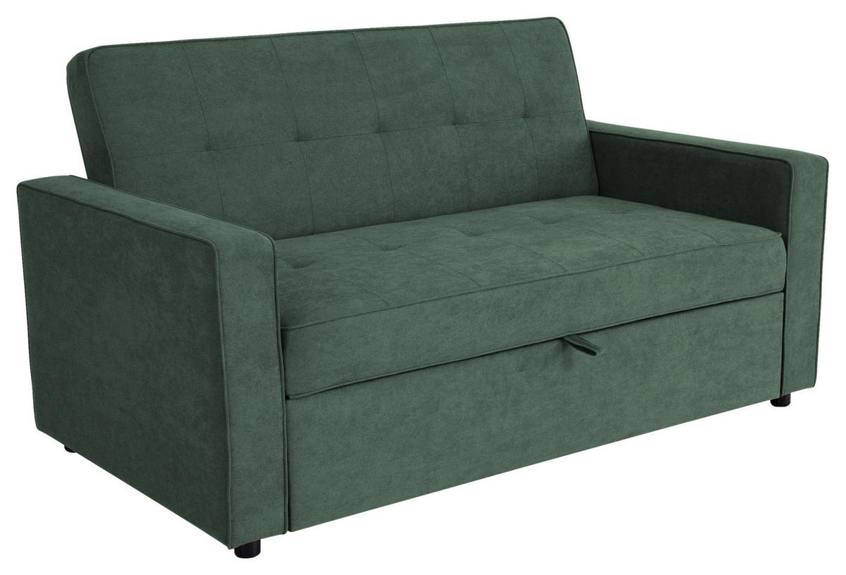 Schlafsofa Haze Dunkelgrün B: 162 cm - Dunkelgrün, Trend, Textil (162/90/89cm)