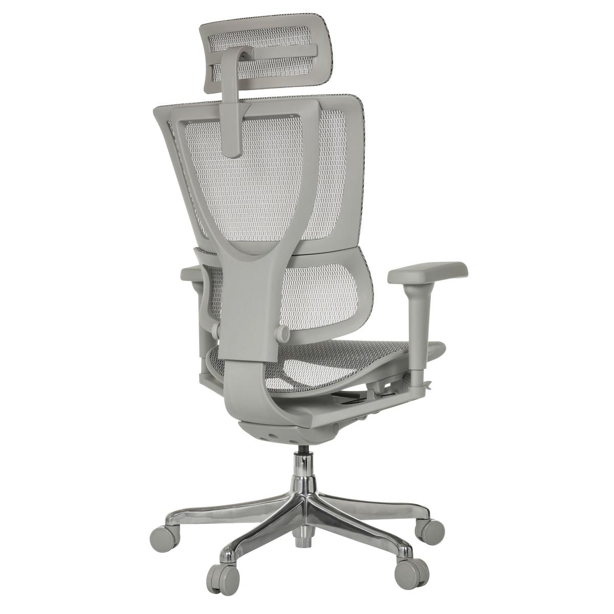 Drehstuhl Ergohuman Slim Ultra Grau B: 71 cm - Silberfarben/Grau, MODERN, Kunststoff/Textil (71/116 - 135/75cm) - MID.YOU