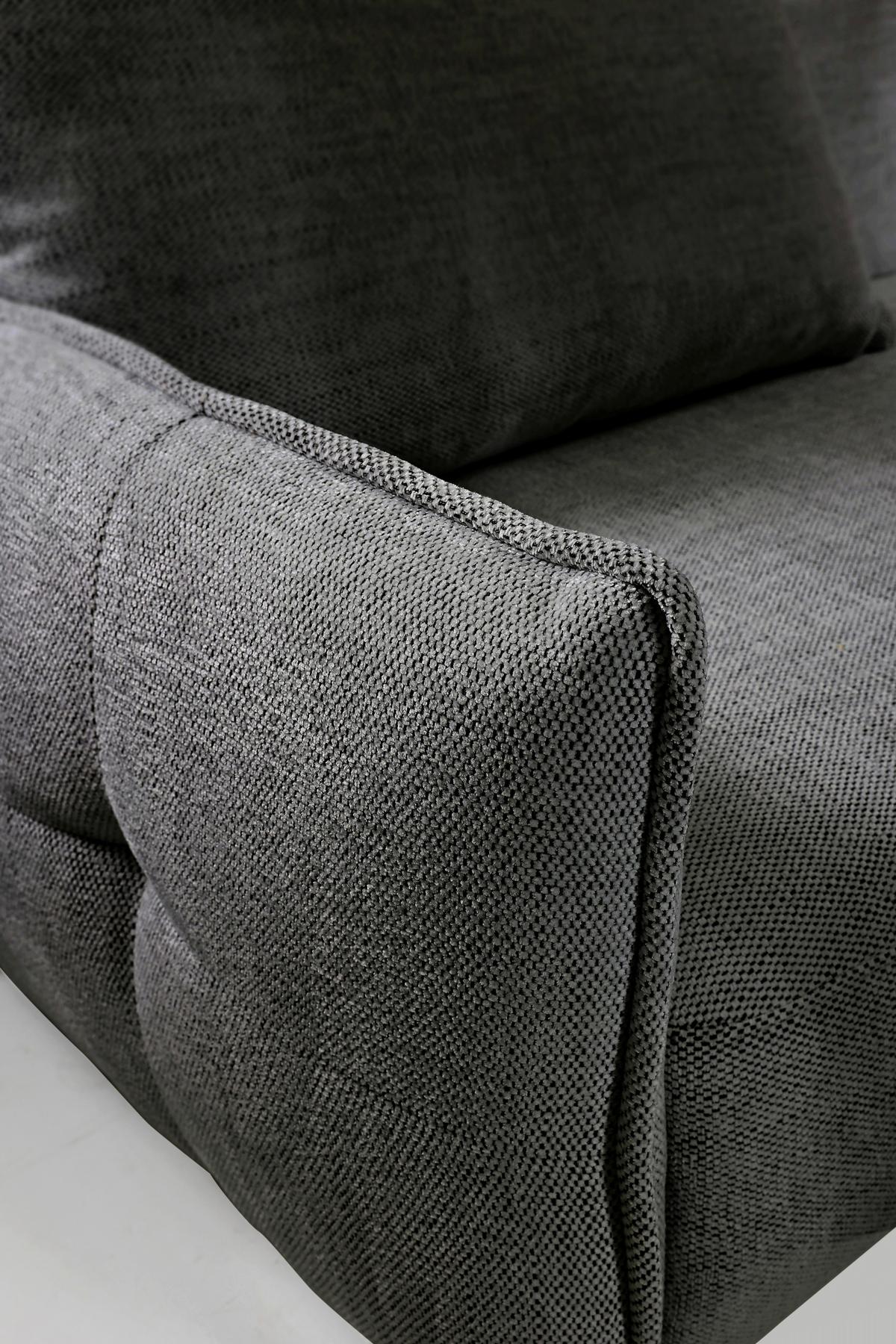 Ecksofa Sycylia Dunkelgrün/Schwarz, 165 cm - Dunkelgrün/Schwarz, Design, Textil (165/244cm) - MID.YOU