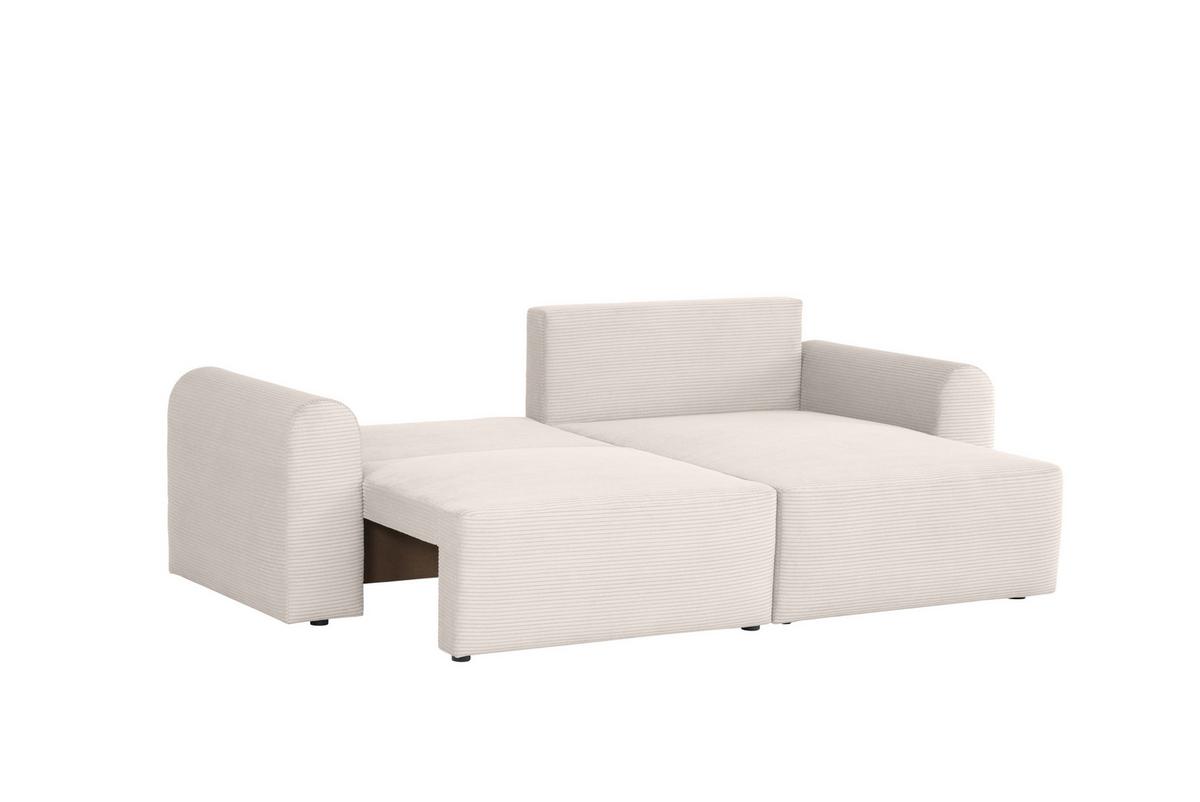 Ecksofa Joni Weiß S: 250 Cm - Weiß, Design, Textil (250/151cm) - MID.YOU