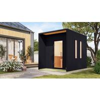 Saunahaus Areluna 2 219/244/287 cm - Schwarz, Basics, Holz (219/244/287cm) - Karibu