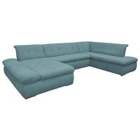 Wohnlandschaft Moric Petrol Mikrofaser - Chromfarben/Petrol, KONVENTIONELL, Textil (172/353/216cm) - MID.YOU