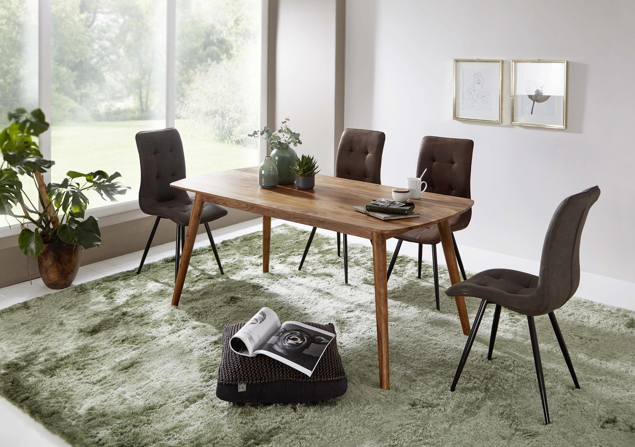 Jedálenský stôl Esstisch masív 120x60 cm - farba indického palisandra, Modern, drevo (120/60/77cm) - MID.YOU