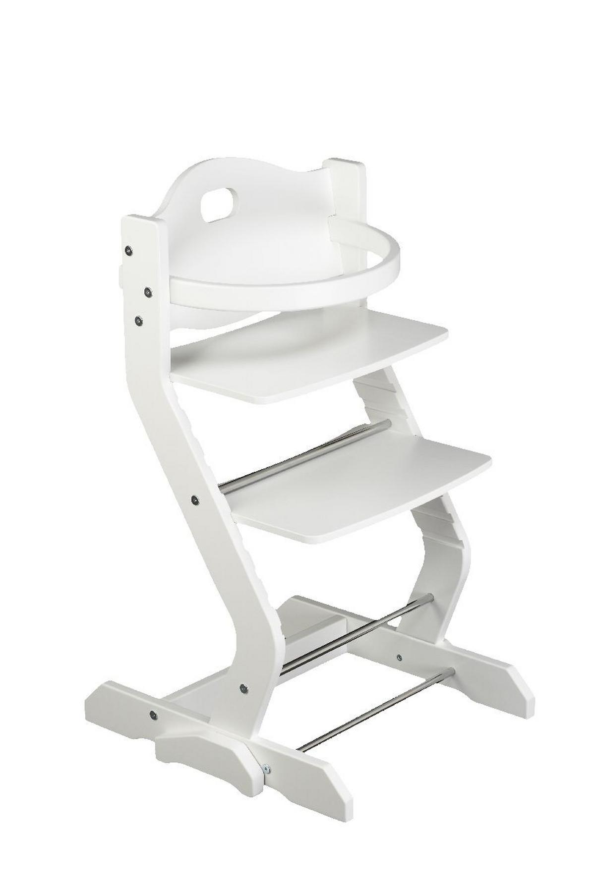 Kinderstuhl Weiß, L/B/H: 50x43x81cm - Weiß, Basics, Holz (50/43/81cm) - tiSsi