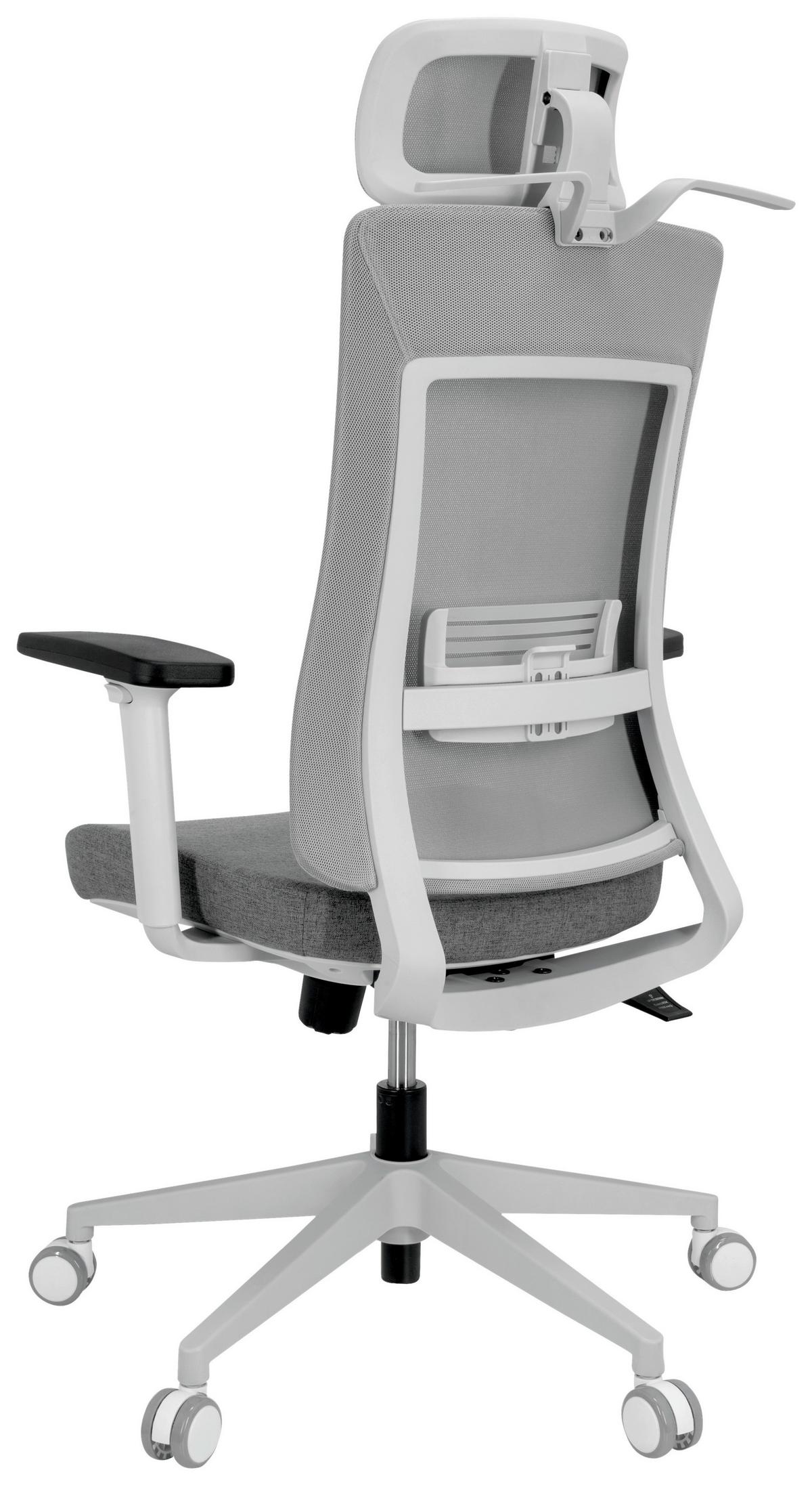 Drehstuhl Comfio Wmh mit Armstützen Grau - Grau, Basics, Kunststoff/Textil (66/120/60cm) - MID.YOU