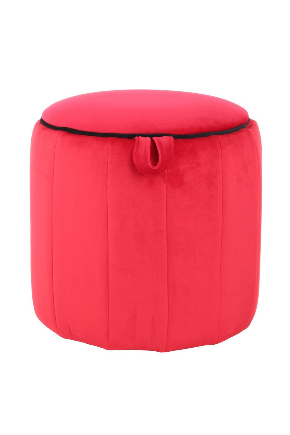 Hocker Reese Rot B: 43 cm - Rot, Design, Textil (43/42/43cm) - Kayoom