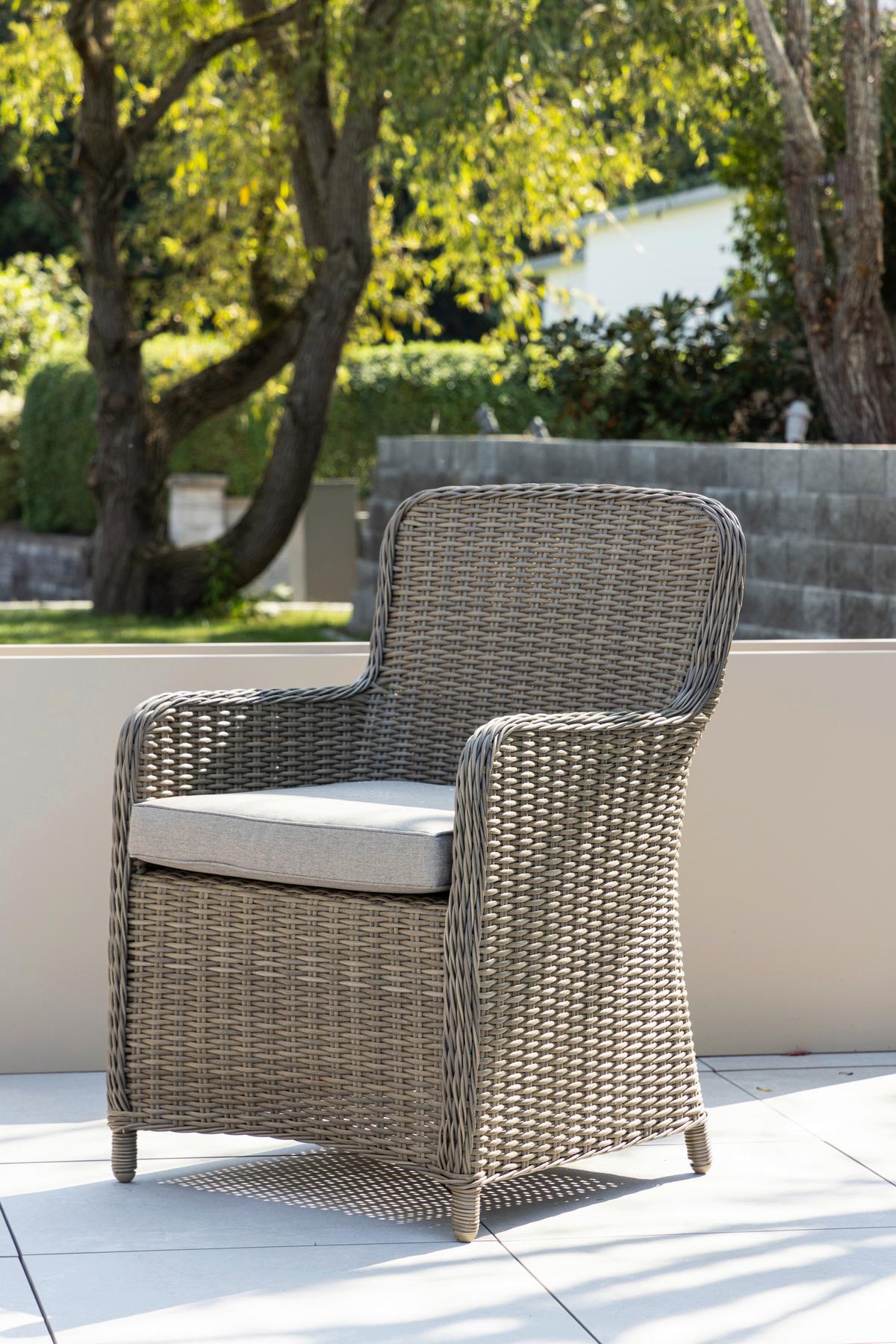 GARTENSTUHL-SET WEMBLEY - Braun, KONVENTIONELL, Kunststoff/Metall (62/94/66cm) - Gardenson