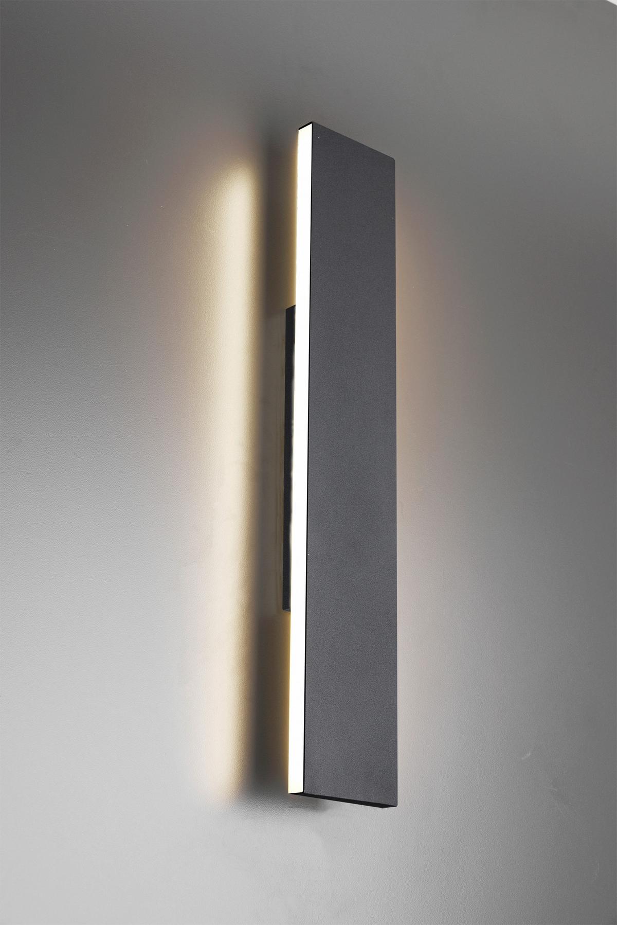 Led-wandleuchte 225174742 Concha - Anthrazit, KONVENTIONELL, Kunststoff/Metall (47/8/4,5cm) - Trio Leuchten