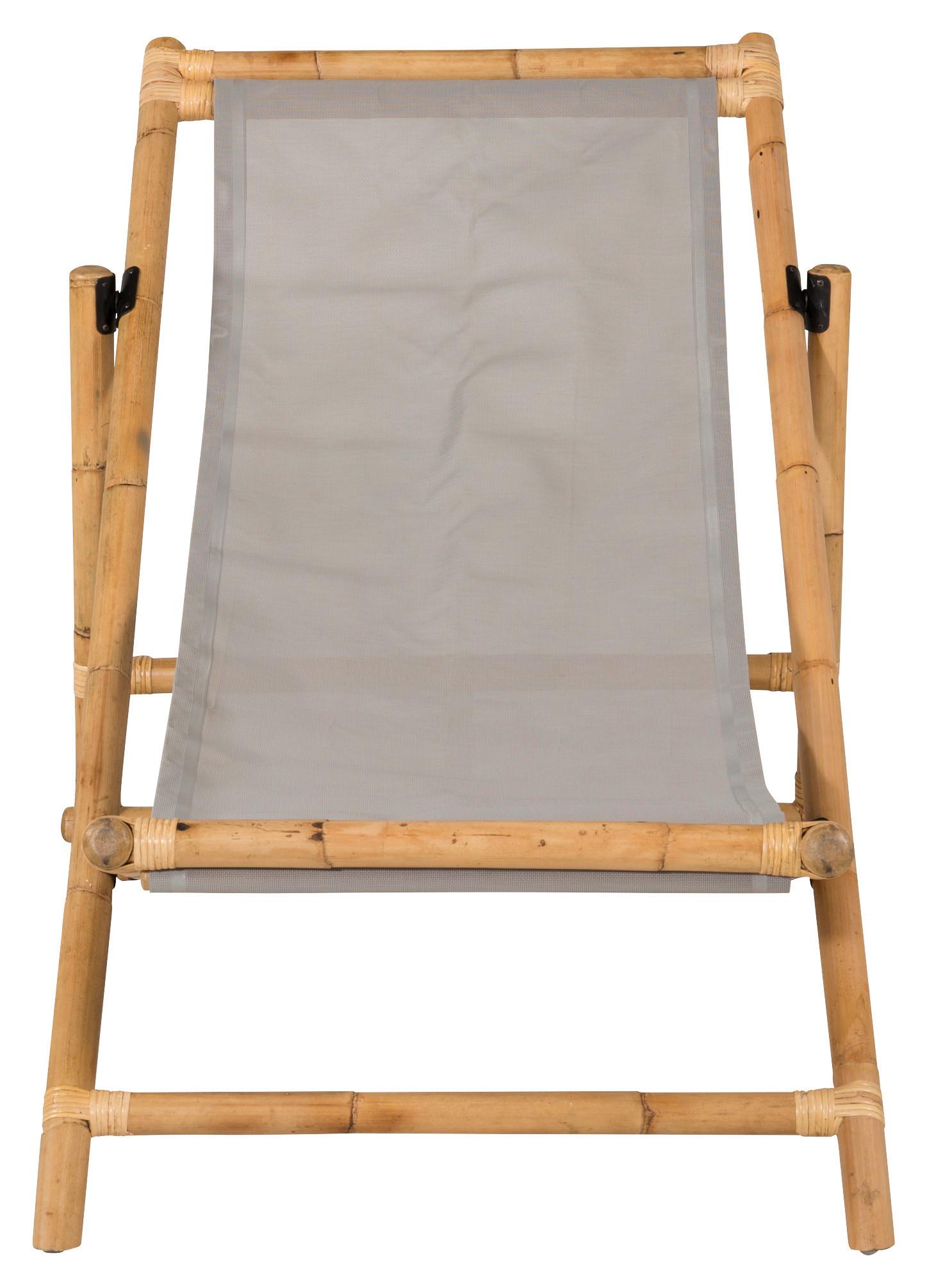Strandsessel Cane - Grau, KONVENTIONELL, Holz/Textil (73/79/73cm) - Gardenson