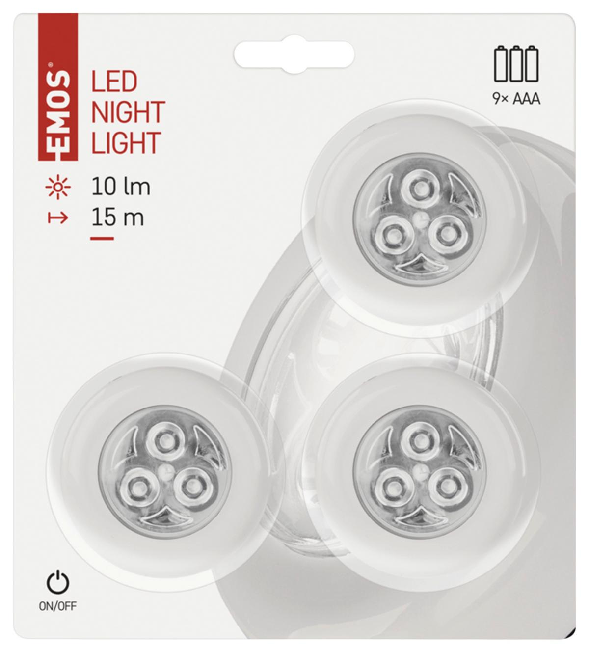 Éjjeli Lámpa Led Lámpa - fehér, Basics, műanyag (0.68/0.68/0.23cm)