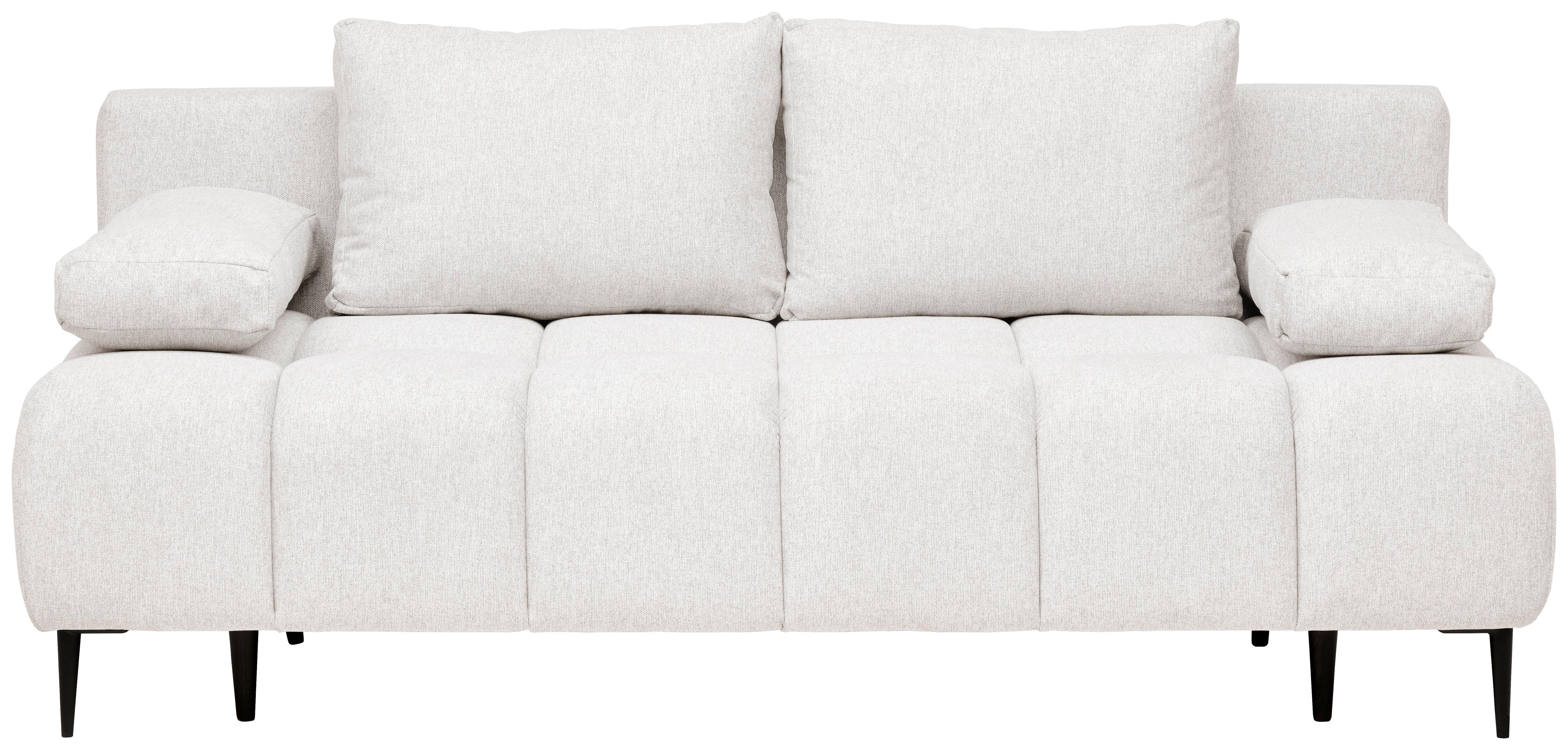 Schlafsofa Bobbio Beige B: 204cm - Beige/Schwarz, MODERN, Textil (204/90/95cm) - MID.YOU