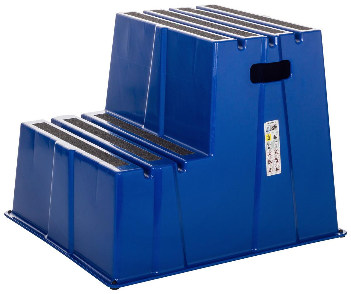 Tritthocker Tio-E2 - Blau, Basics, Kunststoff (57/51/65cm) - MID.YOU