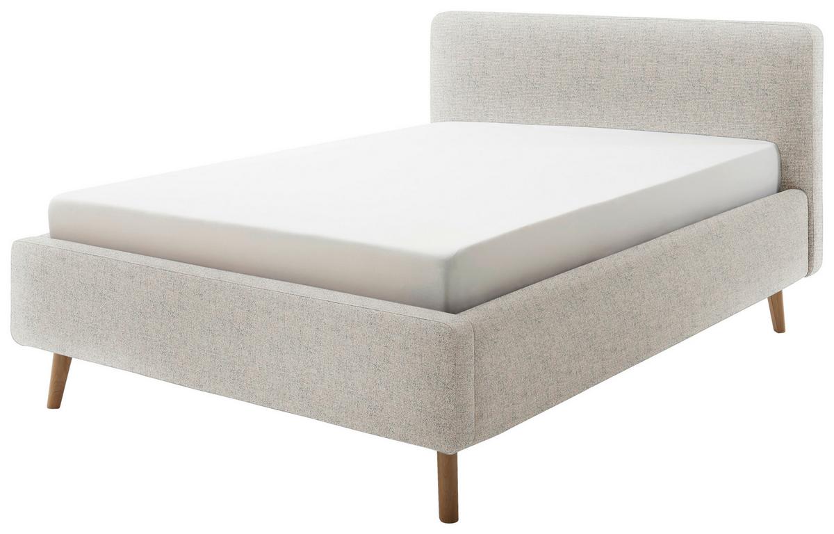 Polsterbett Mattis Herve Beige 140x200cm - Eichefarben/Beige, Design, Holz/Textil (140/200cm) - MID.YOU