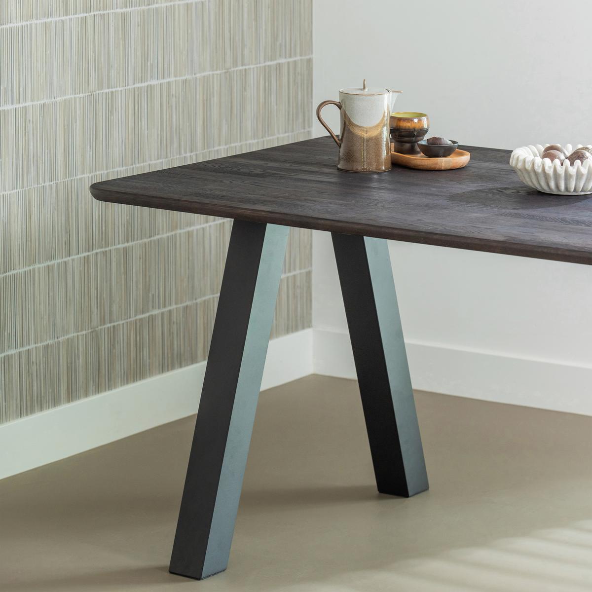 TISCHGESTELL Tablo Schwarz B: 79cm - Schwarz, MODERN, Metall (79/72/10cm) - Livetastic